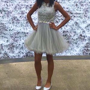 Custom made (XS/S) Gray short dress